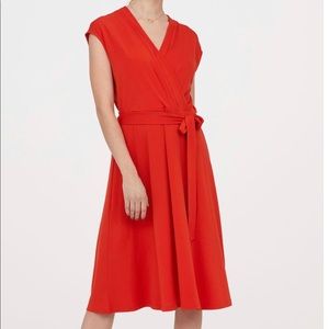 Red wrap dress from HM